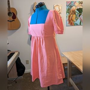 Puff sleeve babydoll dress